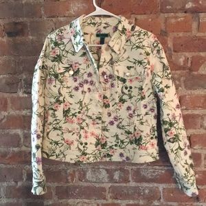 C. Wonder Floral Print Denim Jacket